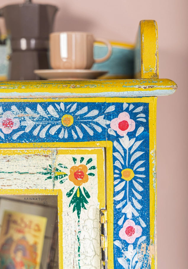 Kanchana Glazed Cabinet Hand Painted - 2 Door Design