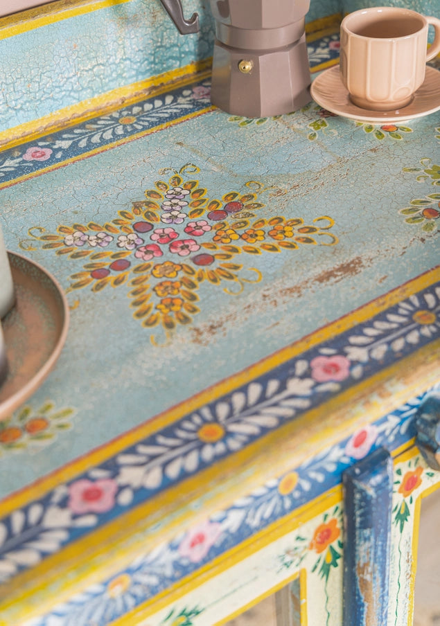 Kanchana Glazed Cabinet Hand Painted - 2 Door Design