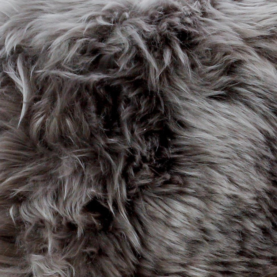 Luxurious Grey Sheepskin Beanbag