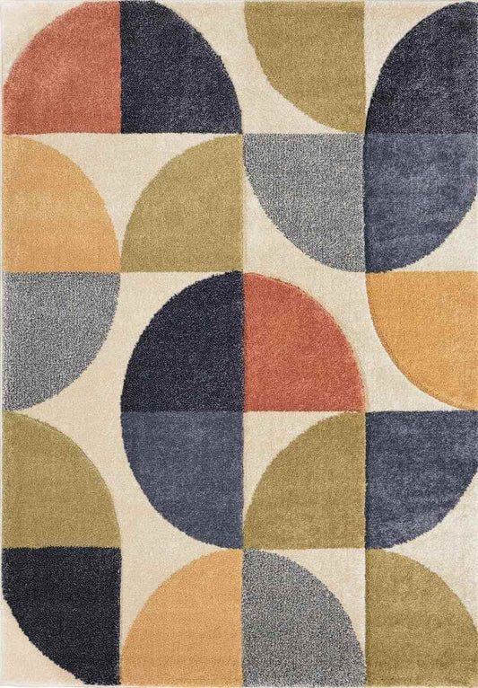 Newport Geometric Rug – Bold Multicolour Design - Horizon and Stone 