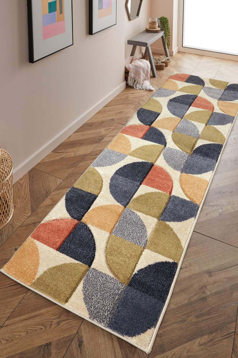 Newport Geometric Rug – Bold Multicolour Design - Horizon and Stone 