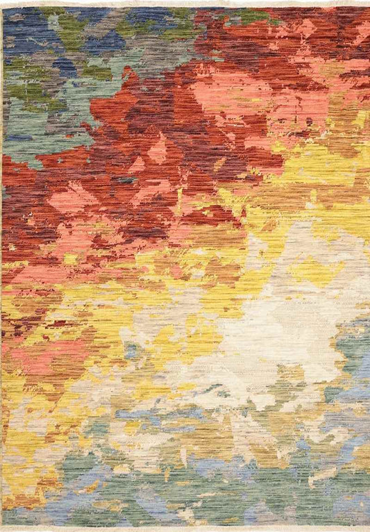 Nomad Abstract Wool-Blend Rug – Multicolour - Horizon and Stone 