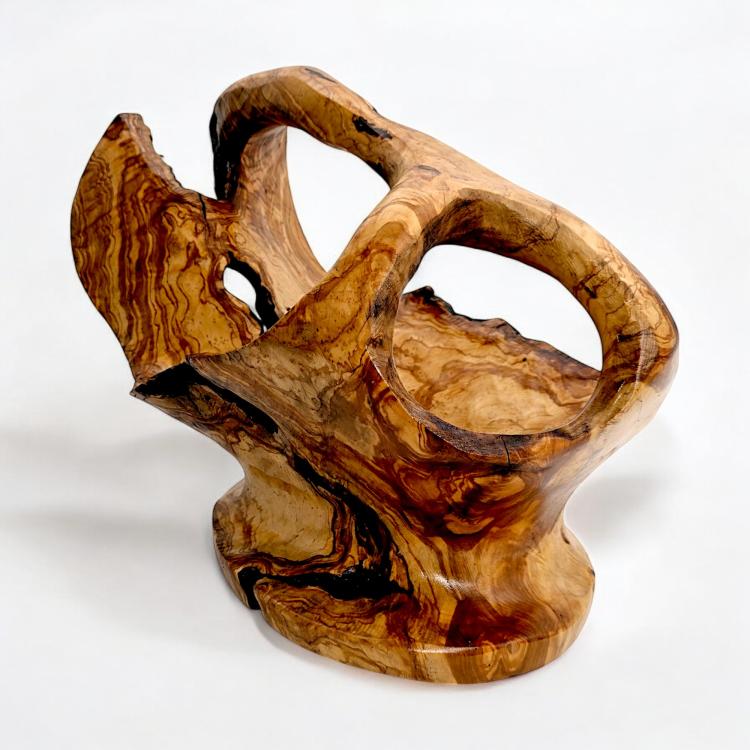 Olive Wood Rustic Sculpture Unique Piece designed by Artisiana Ltd.