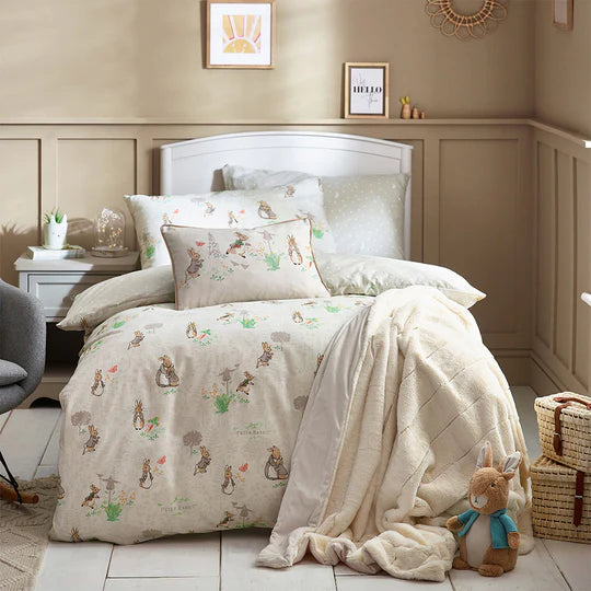 Peter Rabbit™ Classic Peter Rabbit™ 100% Cotton Duvet Cover Set Natural - Horizon and Stone 