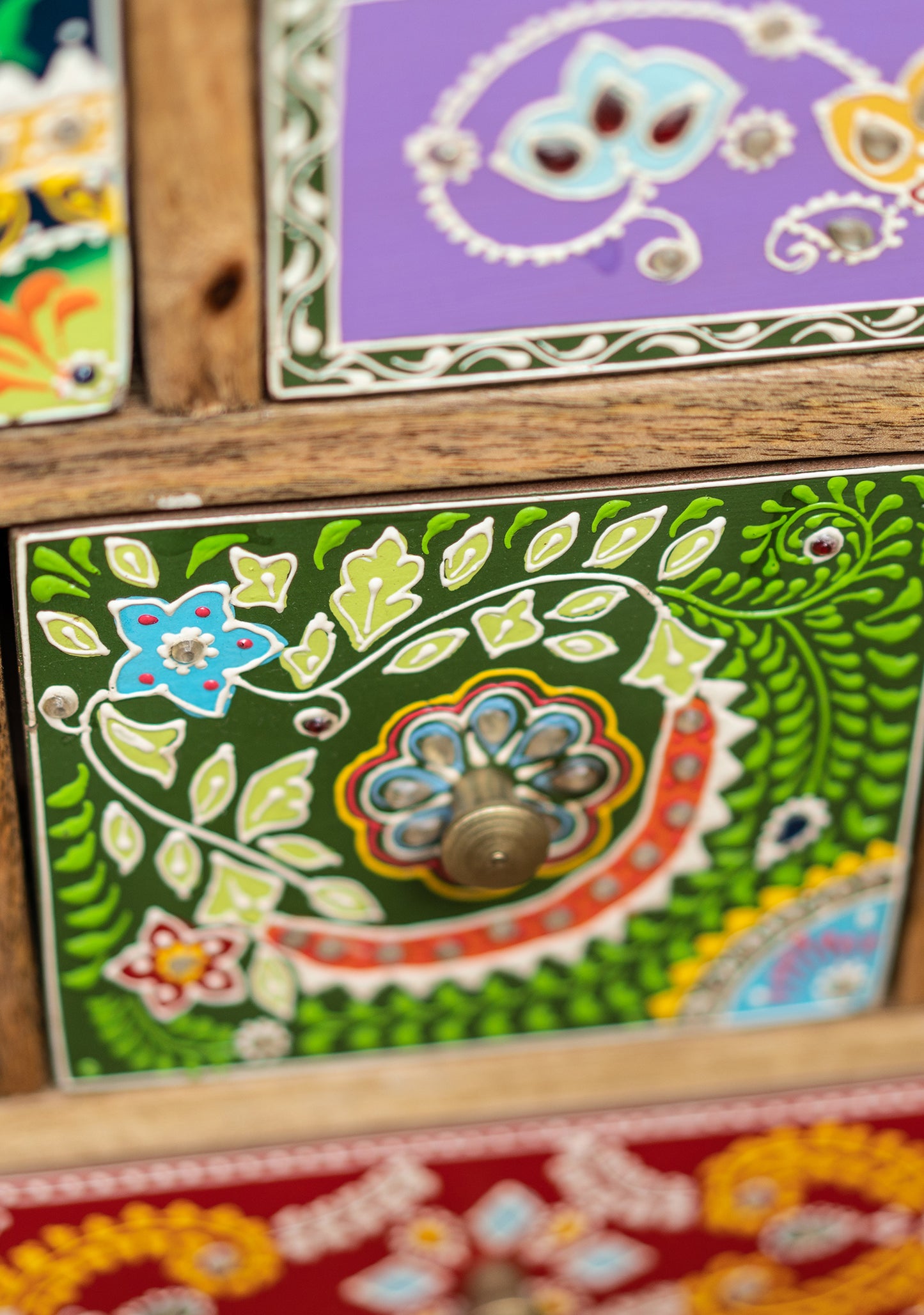 Sankalaka Hand Painted 9 Drawer Cabinet / Chest - Horizon and Stone 