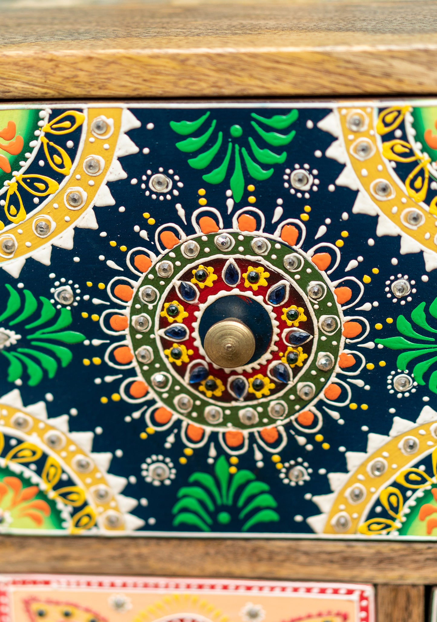 Sankalaka Hand Painted 9 Drawer Cabinet / Chest - Horizon and Stone 