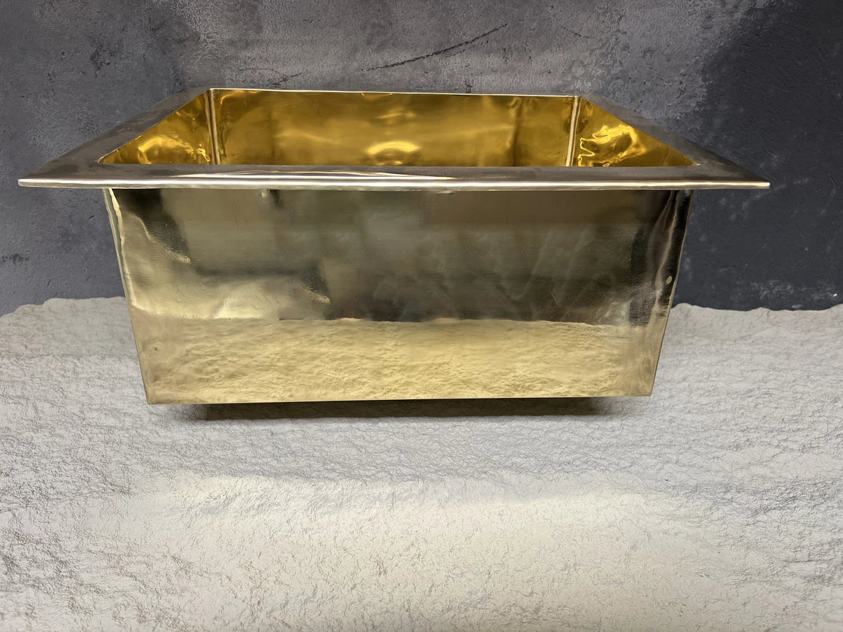 Unlacquered Brass Undermount Island Brass Kitchen Sink