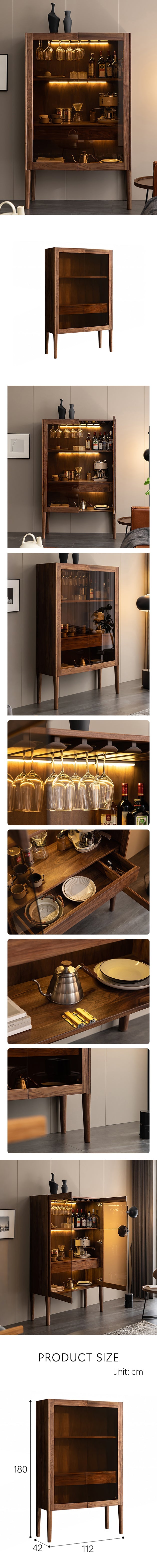 Anisimov Cabinet, Wine Storage With Wine Rack - Horizon and Stone 
