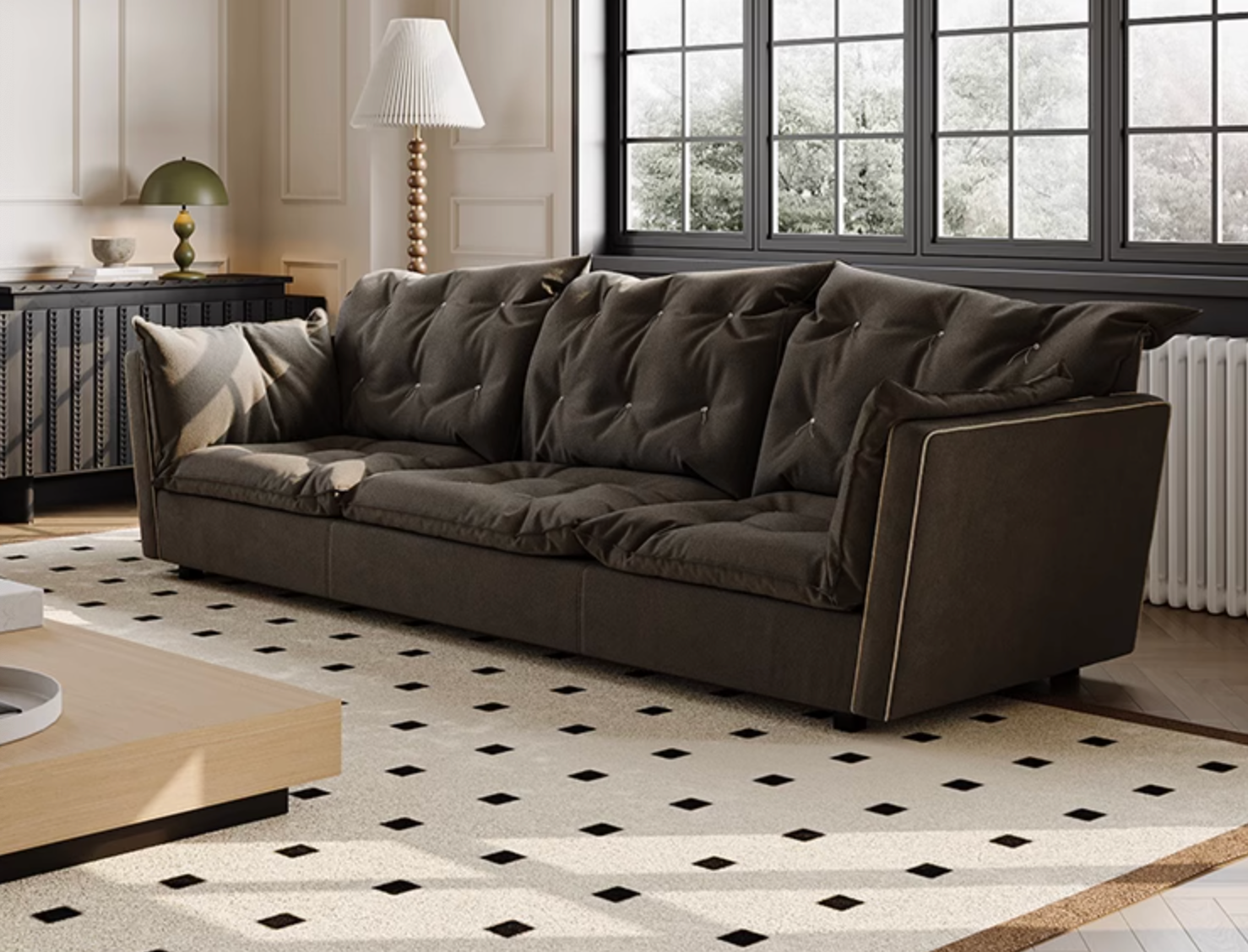 Sorrento Armchair, Black - Horizon and Stone 