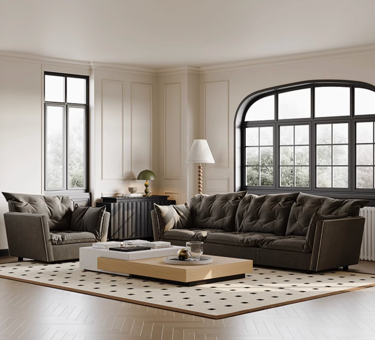 Sorrento Armchair, Black - Horizon and Stone 