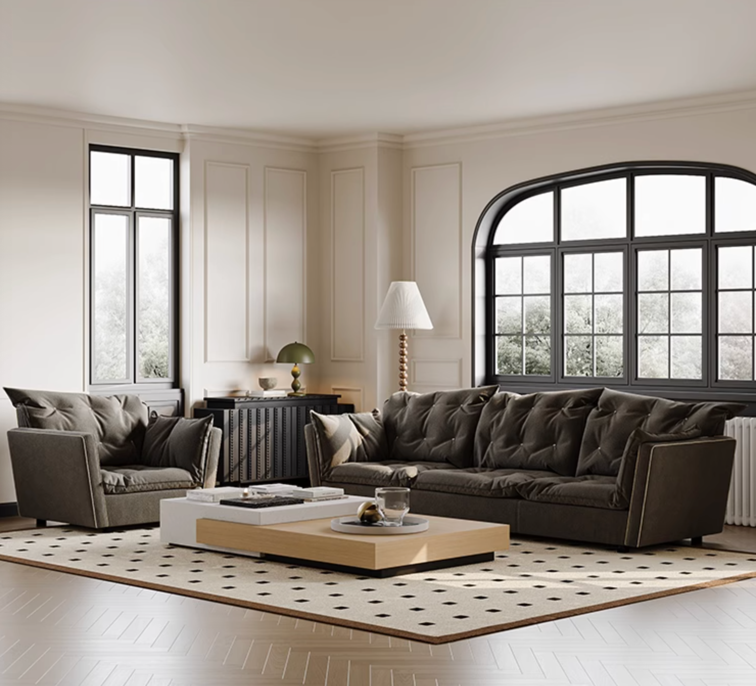 Sorrento Armchair, Black - Horizon and Stone 