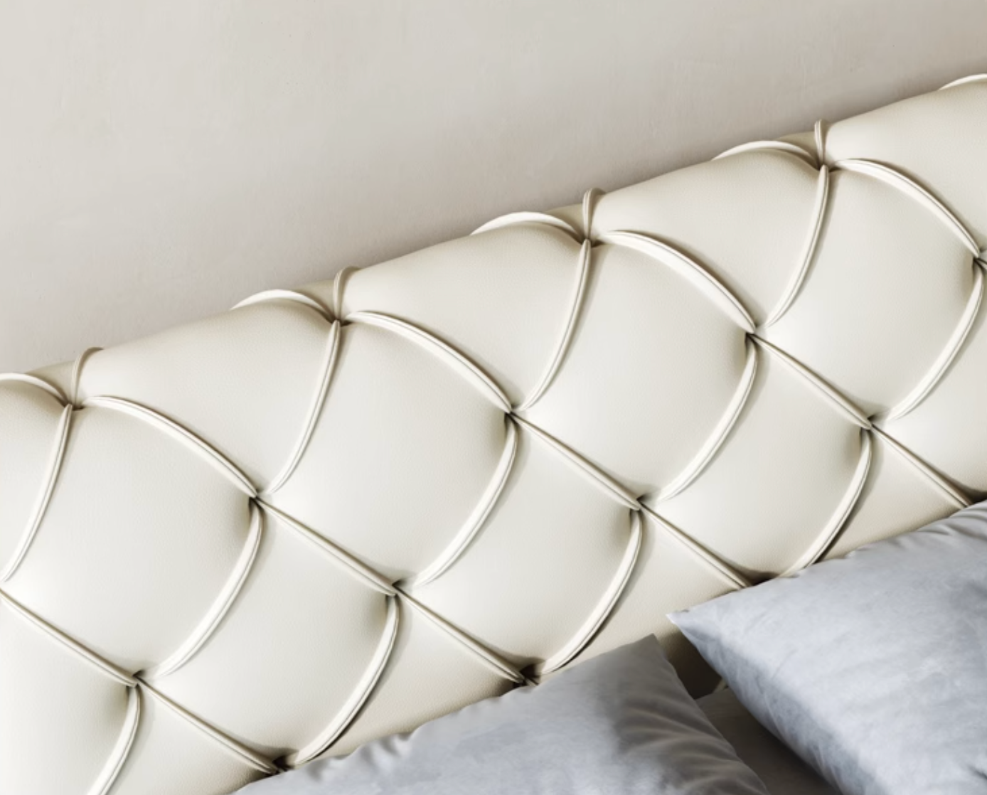 Baal King Size / Super King Size Bed, Leather, With Beside Table - Horizon and Stone 