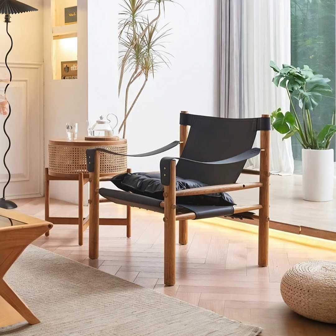 Warner Armchair, Leather - Horizon and Stone 