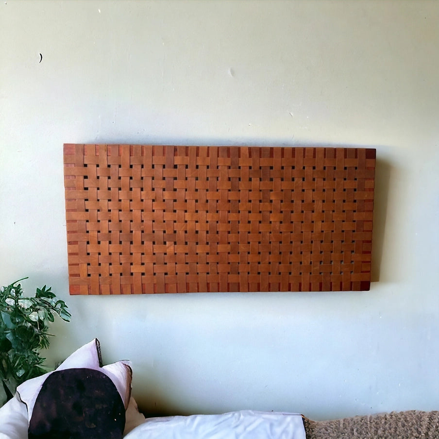 Woven Leather Strap Headboard Naturally Stunning Headboard 78 x 28 inches