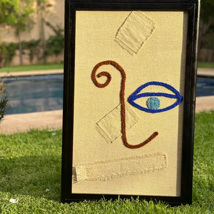 Large Framed Work,Hand Woven Wall Hanging,Wall Art, Tapestry - Horizon and Stone 