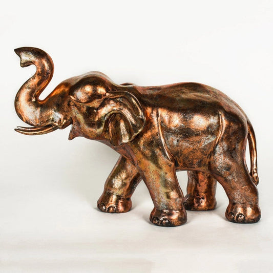 Copper Finish Large Elephant Figurine - Horizon and Stone 