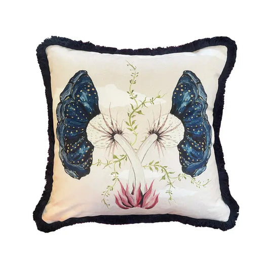Bosch Strawberry Flower Velvet Cushion