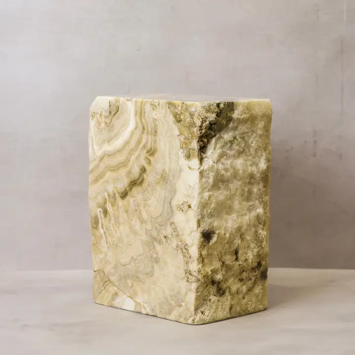 Onyx Side Table Pedestal Raw - Solid - No 5 - Horizon and Stone 