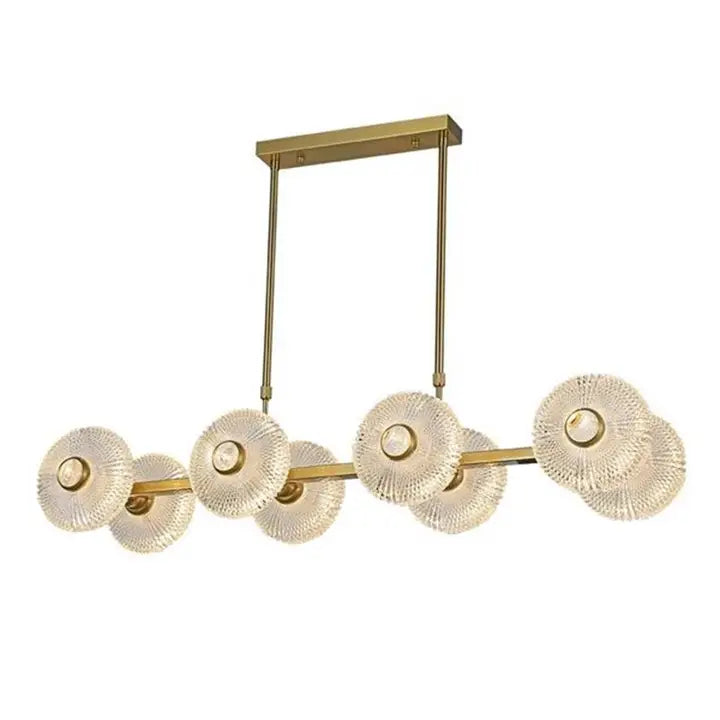 Aspar 8-Piece Antique Glass Dining Table Top Chandelier - Horizon and Stone 