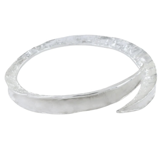 Adjustable Sterling Silver Shimmer Bangle - - Horizon and Stone 
