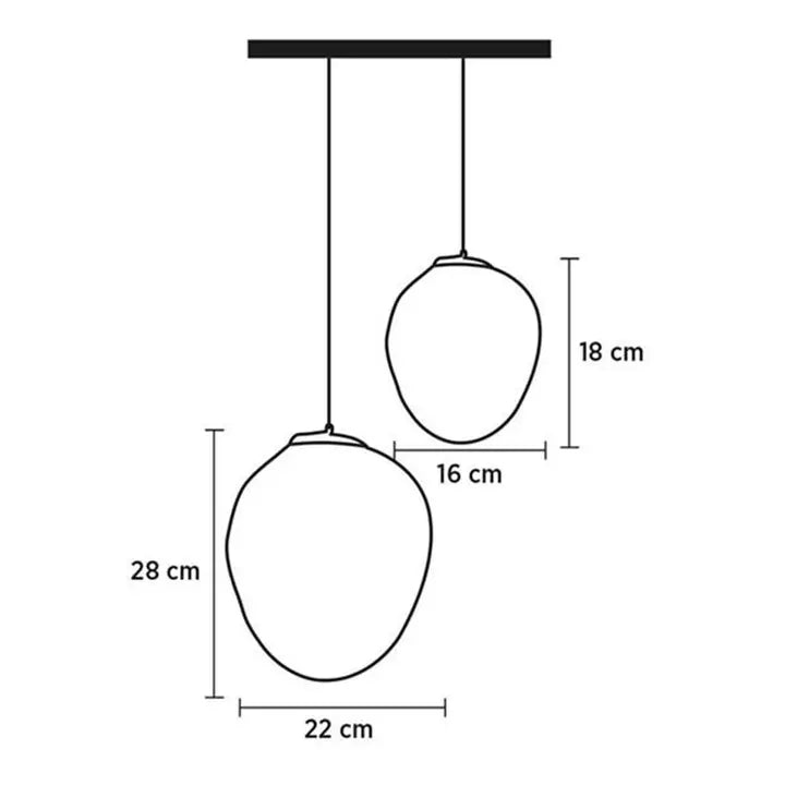 Broome Single Transparent Antique Glass Led Pendant Light Chandelier 22 cm | - Horizon and Stone 