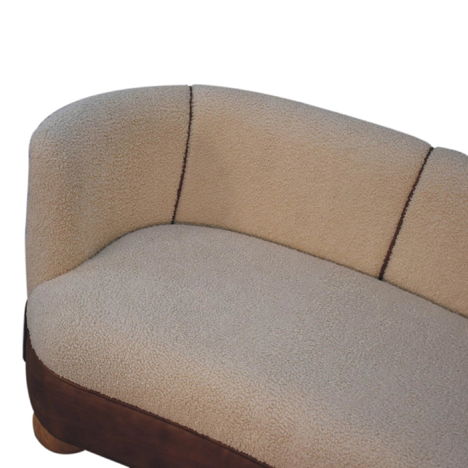 Boucle Cream Buffalo Small Sofa - Horizon and Stone 
