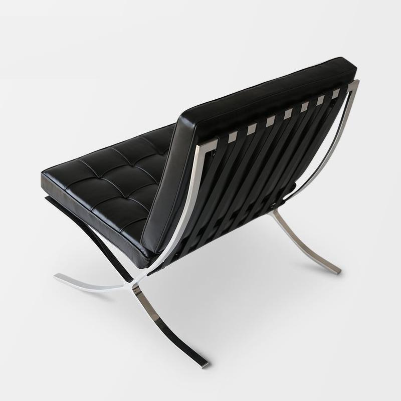 Barcelona Chair And Stool, Real Leather - Horizon and Stone 