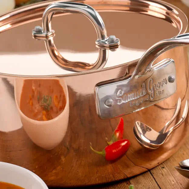 16cm Copper Clad Saucepan & Lid