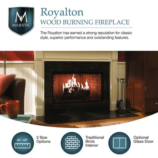 MAJESTIC Royalton 42 Inch Wood Fireplace - My Store