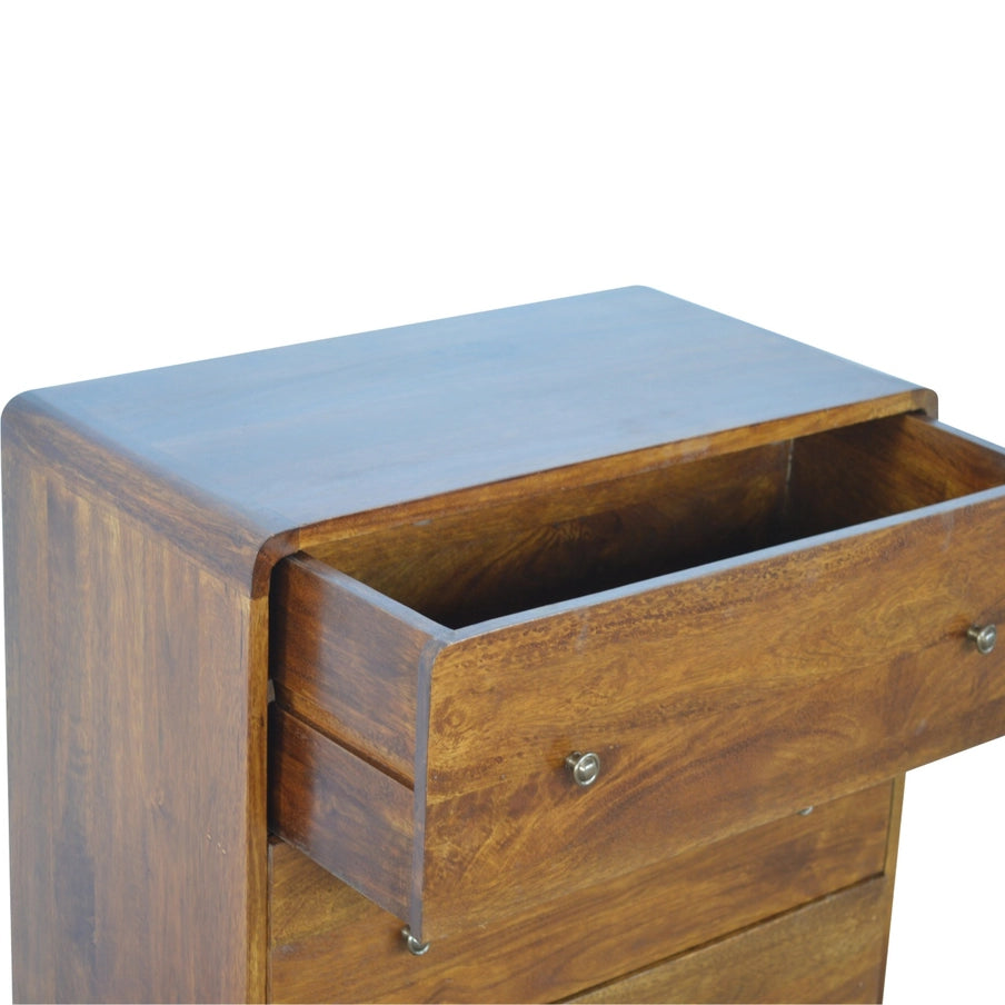 Curved Chestnut Chest - Horizon and Stone 