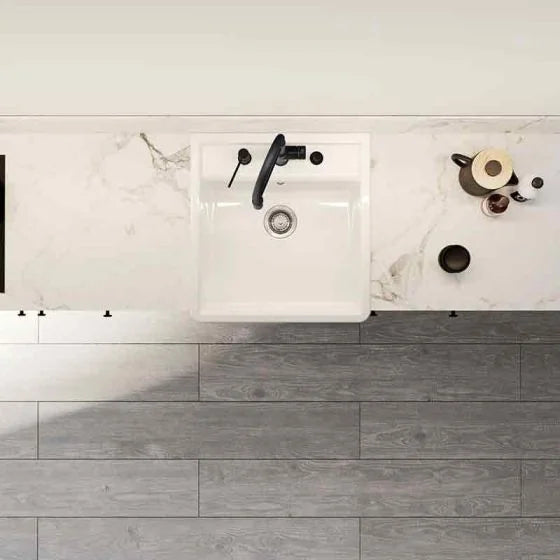 Blanco PANOR 60 1 Bowl Ceramic Inset Kitchen Sink - Chrystal White Glossy - Horizon and Stone 