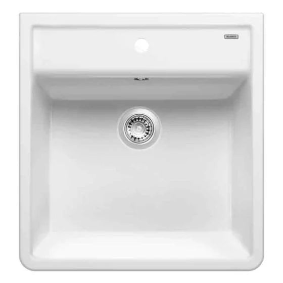 Blanco PANOR 60 1 Bowl Ceramic Inset Kitchen Sink - Chrystal White Glossy - Horizon and Stone 