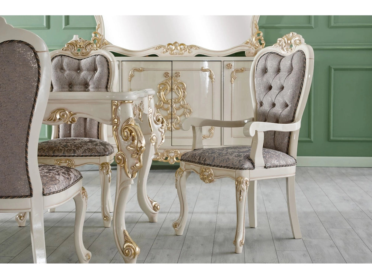 Kelebek Diningroom (Consol with Mirror & Dining Table & 2 Arm Chair & 4 Chair)