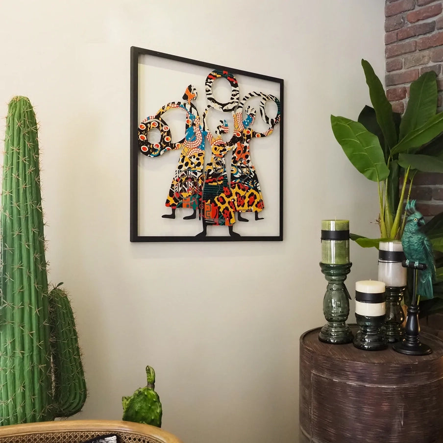 Triple Goddess Unique Wall Decor, Metal Wall Art, Modern WalL   70 CM X 70 CM - Horizon and Stone 