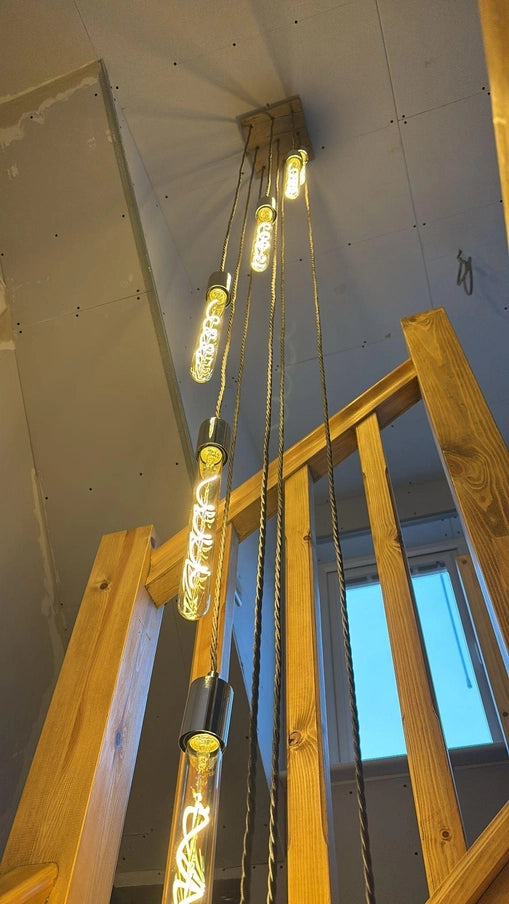 Cascade Chandelier Square 9 Bulbs - Horizon and Stone 