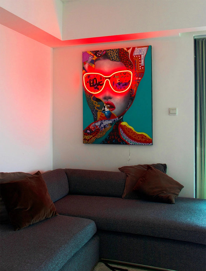 'chic Woman' Wall Artwork - Led Neon