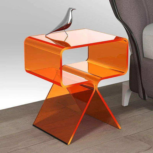 Crystal Acrylic Side Table - Horizon and Stone 