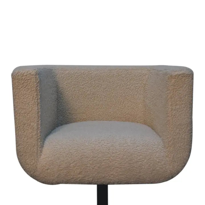Cream Boucle Swivel Chair - Horizon and Stone 