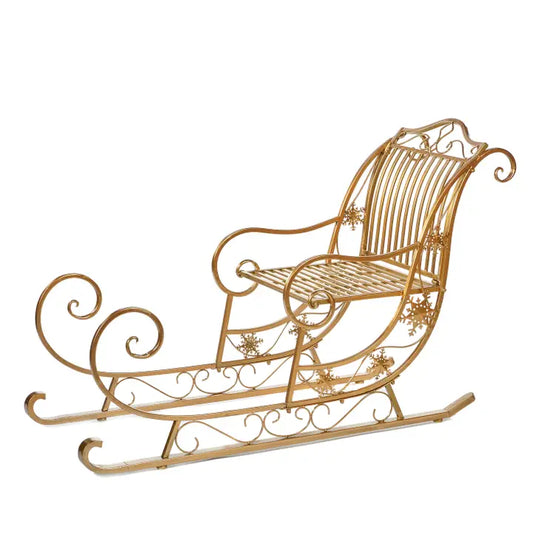 Met.Display Sleigh Tt Gold 149cm Max100Kg