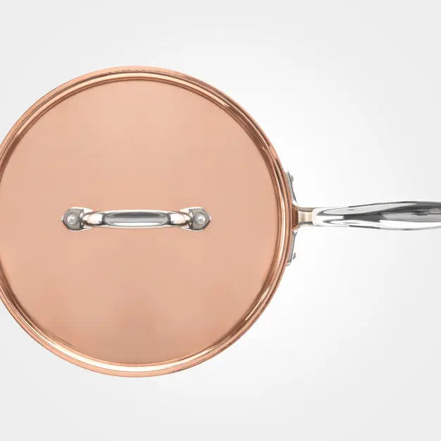26cm Copper Clad Sautepan & Lid - Horizon and Stone 