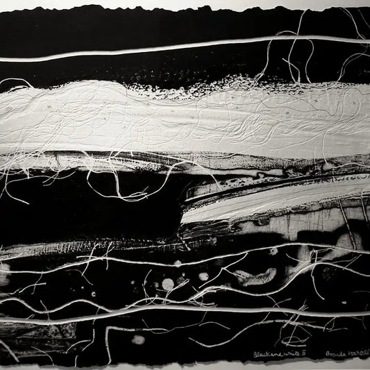 Black & White art - Horizon and Stone 