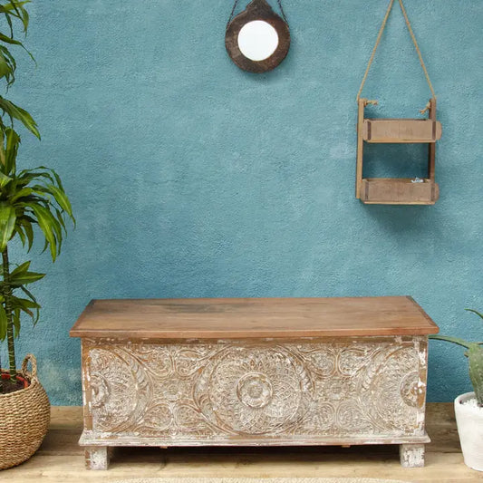 Hand Painted Wooden Chest