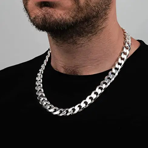 Men's Heavy 11.5mm 925 Sterling Silver Cuban Curb Chain  65 cms - Horizon and Stone 