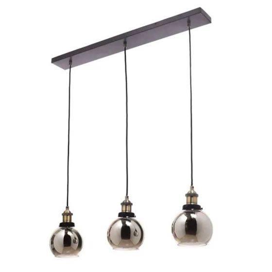 Forum Lighting Culina Carter 3 Light Diner Pendant Light - Black/Bronze - Horizon and Stone 