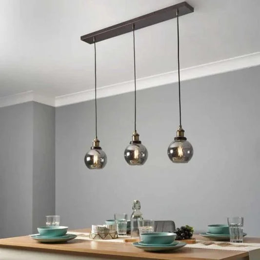 Forum Lighting Culina Carter 3 Light Diner Pendant Light - Black/Bronze - Horizon and Stone 