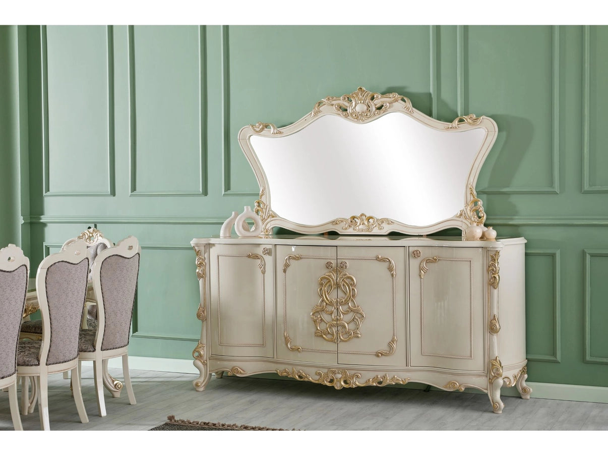 Kelebek Diningroom (Consol with Mirror & Dining Table & 2 Arm Chair & 4 Chair)