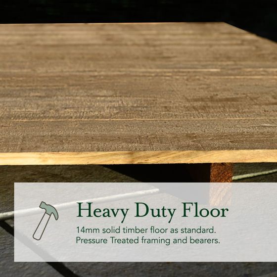 Forest 4LIFE Apex Summerhouse 8x12 - Double Door - 6 Windows - Natural - Horizon and Stone 