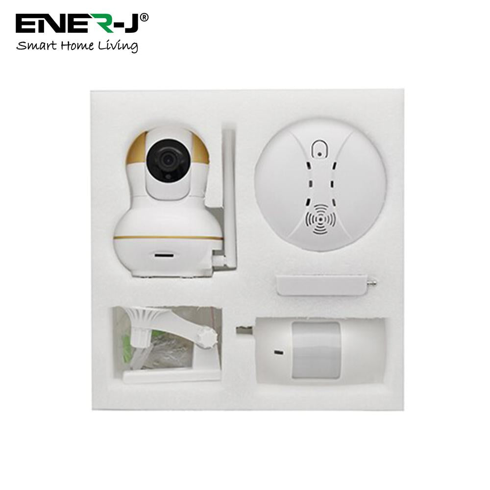 Entry Level Smart Security Kit (1x Smart IP Camera +1x PIR Sensor +1x Door Sensor +1x Smoke Detector Sensor) - Horizon and Stone 
