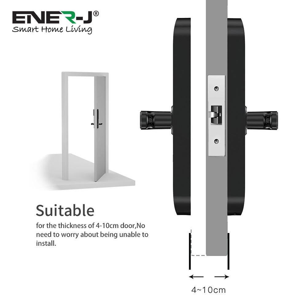 Smart Wi-Fi Doorlock Set (includes 3 Physical Keys and 3 RFID Card) Silver - Left Handle - Horizon and Stone 