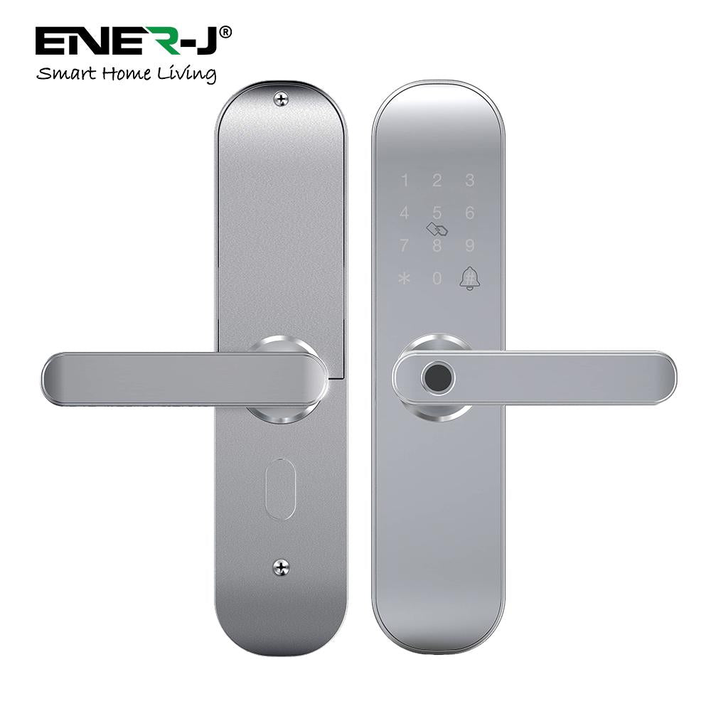 Smart Wi-Fi Doorlock Set (includes 3 Physical Keys and 3 RFID Card) Silver - Left Handle - Horizon and Stone 